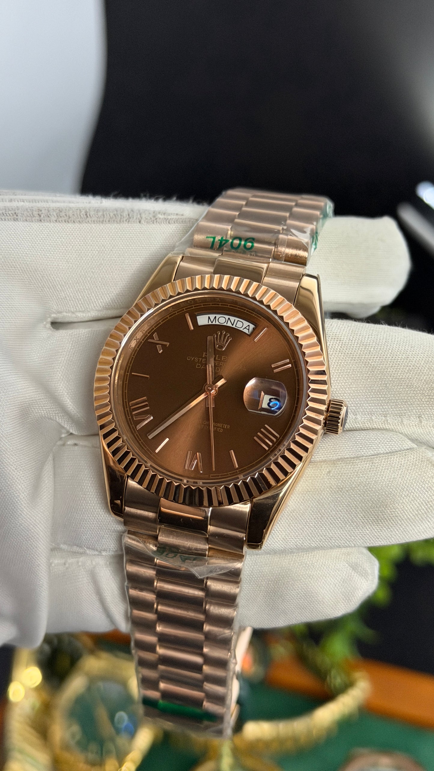 Rose Gold with Chocolate Dial