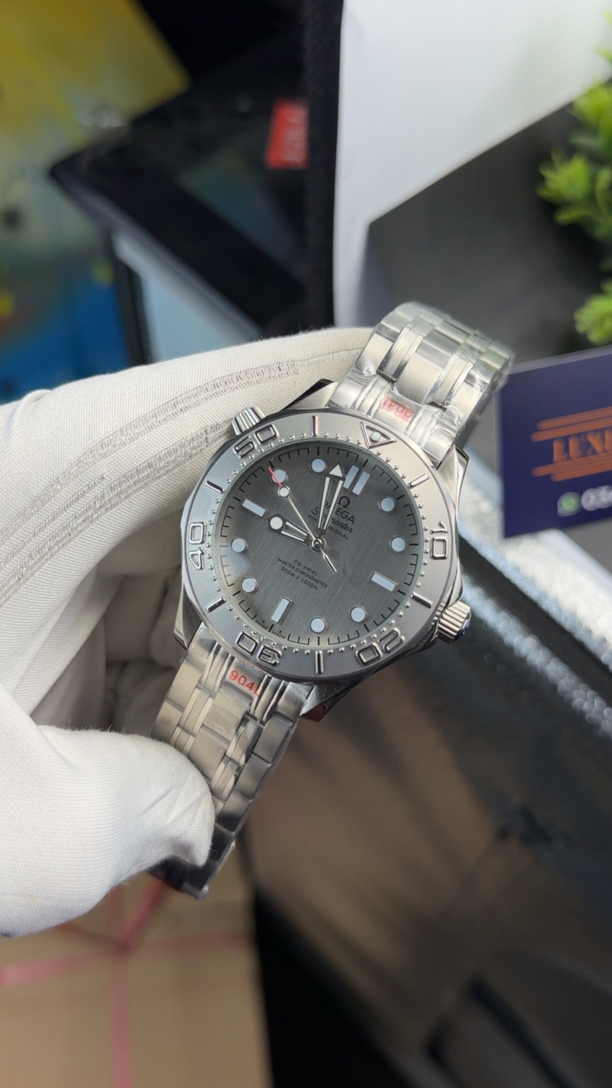 Silver with grey dial🔥