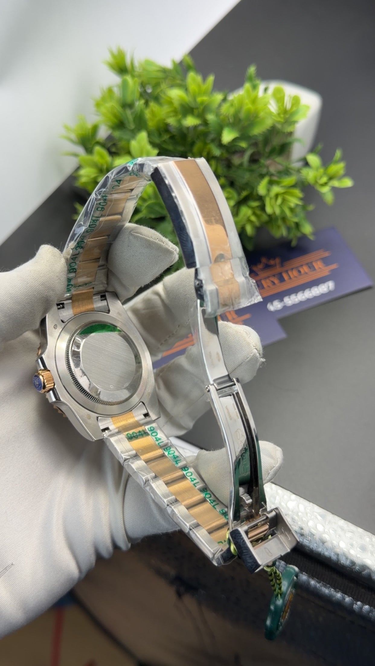 Silver two tone with black dial 🔥