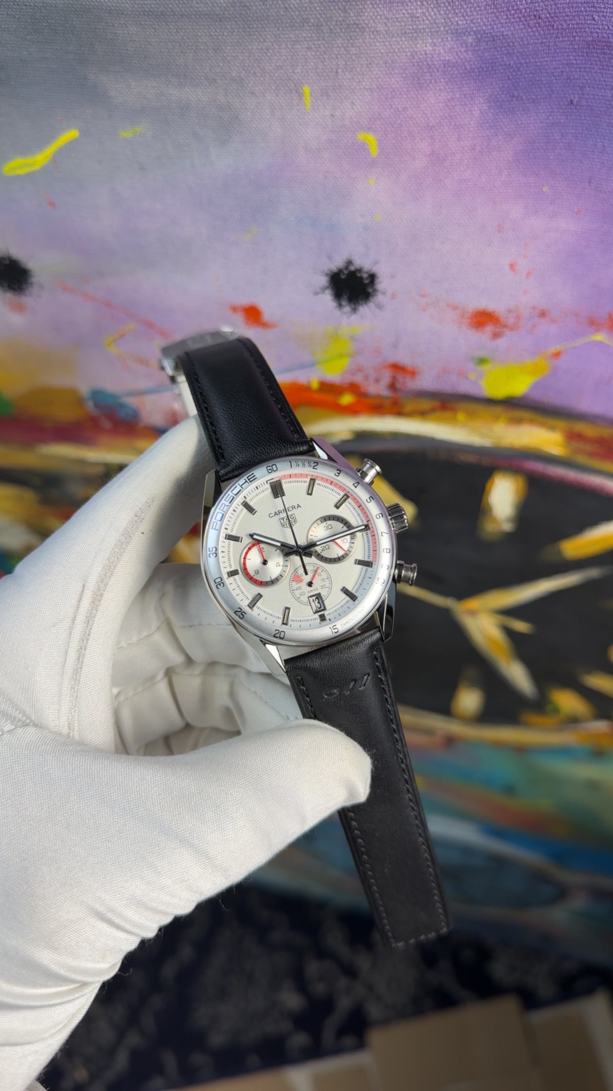 Silver with white dial