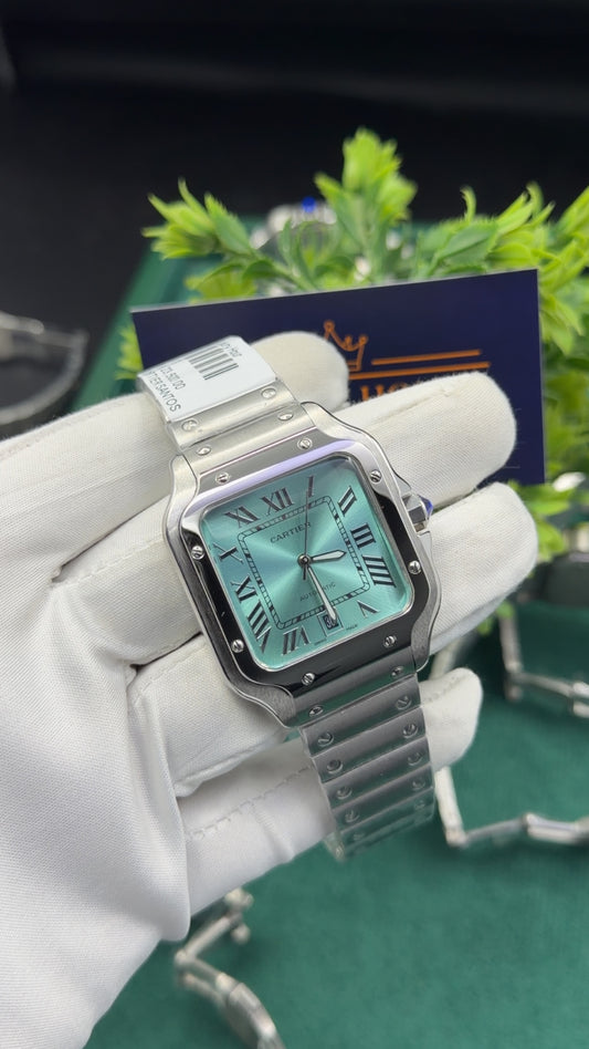 Silver with sky blue dial 🔥