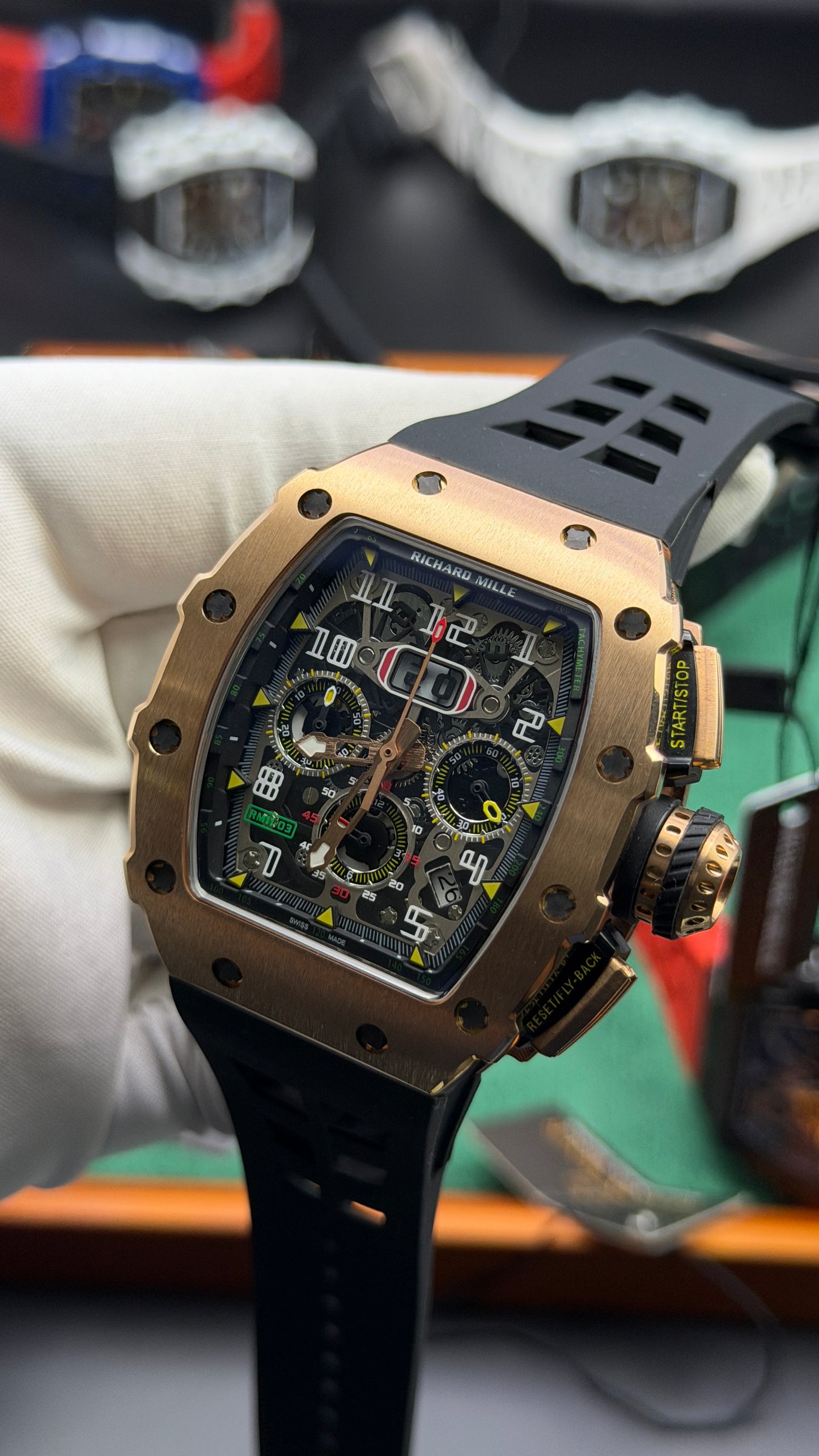 Rose Gold with Black chronograph🔥