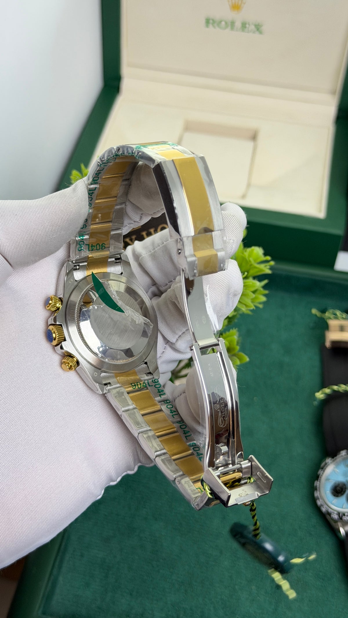 Yellow Gold Two Tone with White Dial.