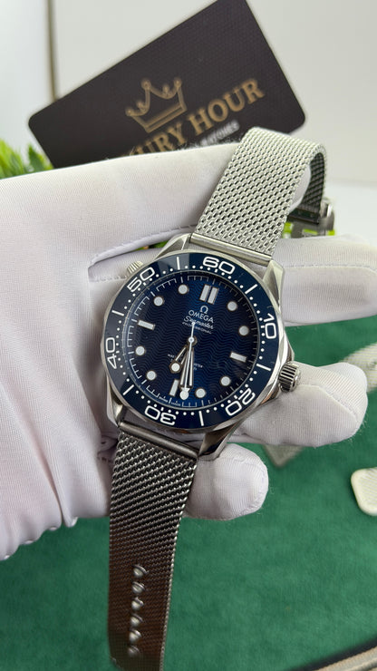 Silver with Blue Dial.