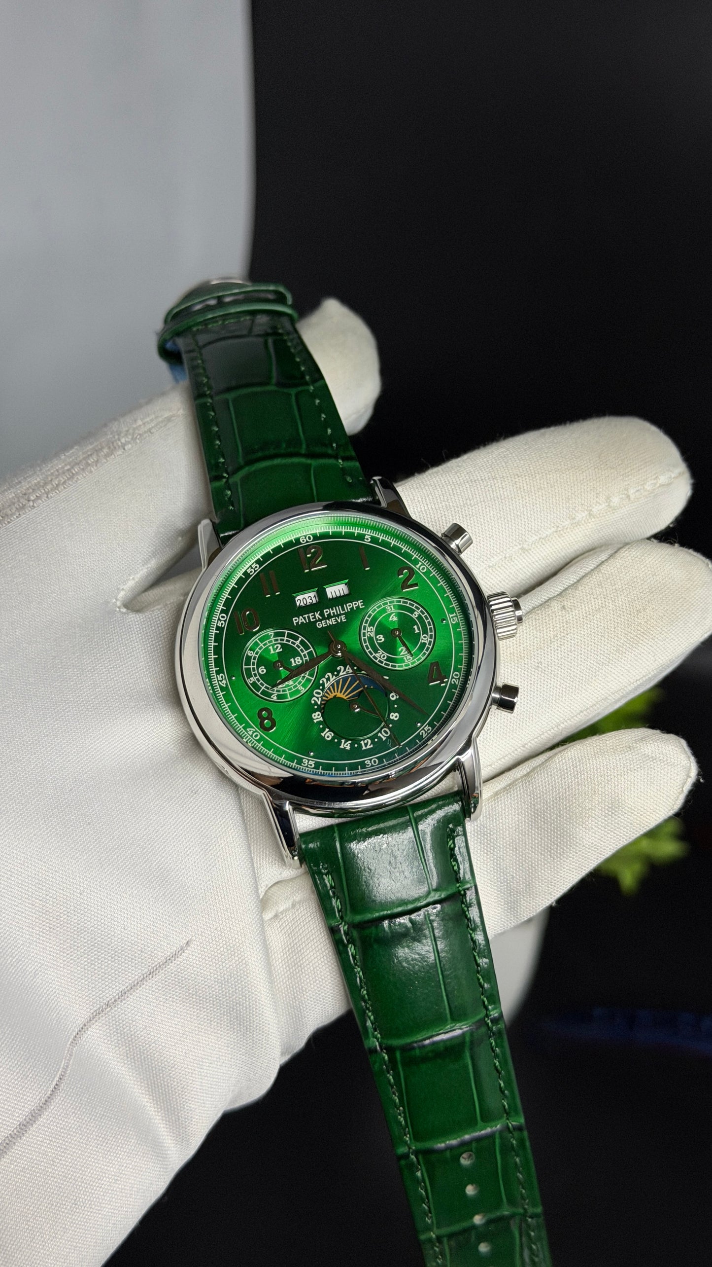 Silver with Green Dial🔥