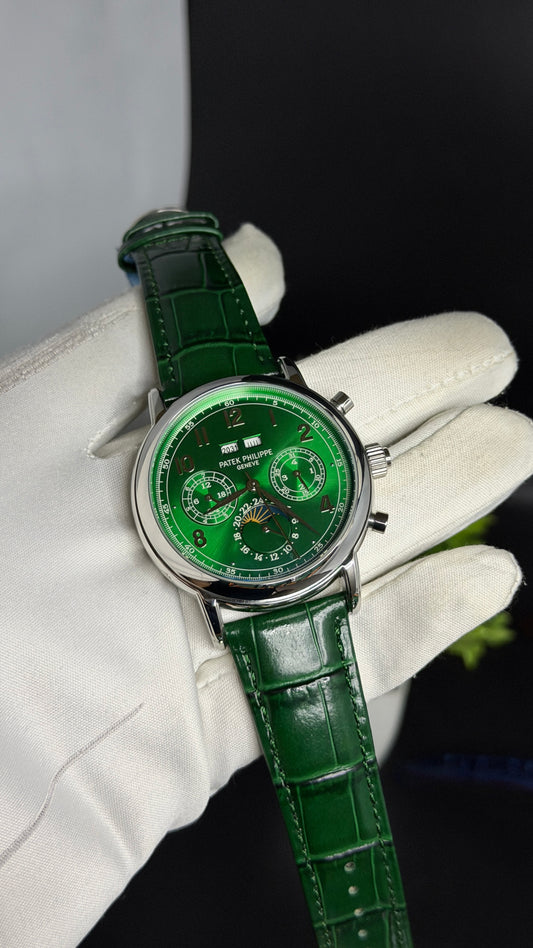 Silver with Green Dial🔥