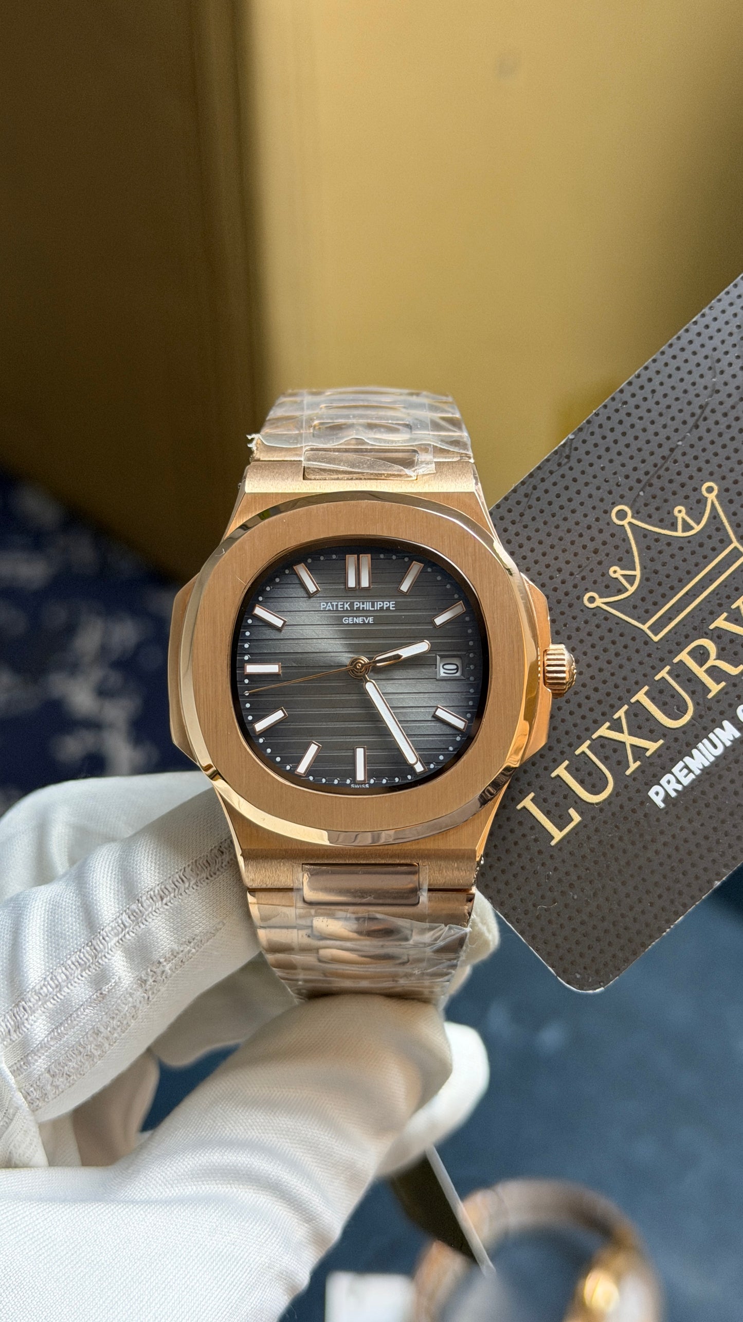 Rose Gold with Grey Dial.