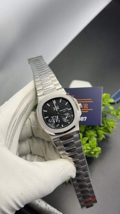 Silver with black dial🔥