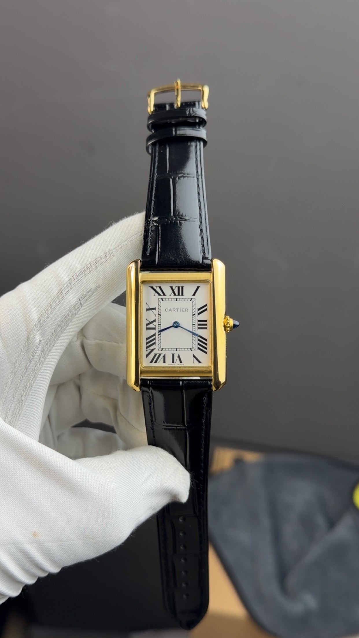 Yellow Gold with black strap🔥