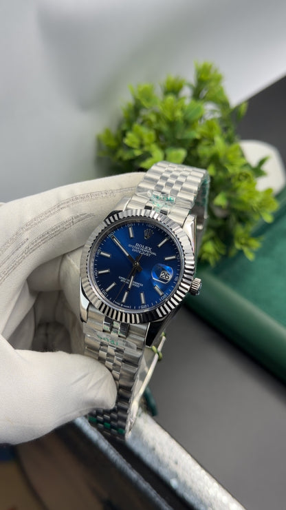 Silver with Blue dial🔥