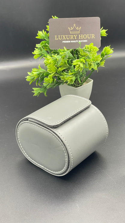 Grey Leather Watch Case