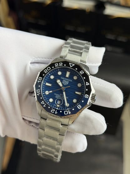 Silver with Blue Dial.