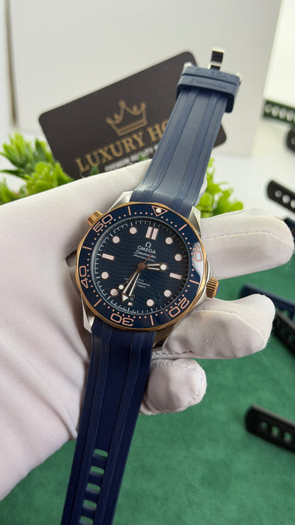 Rose Gold with Blue Dial.