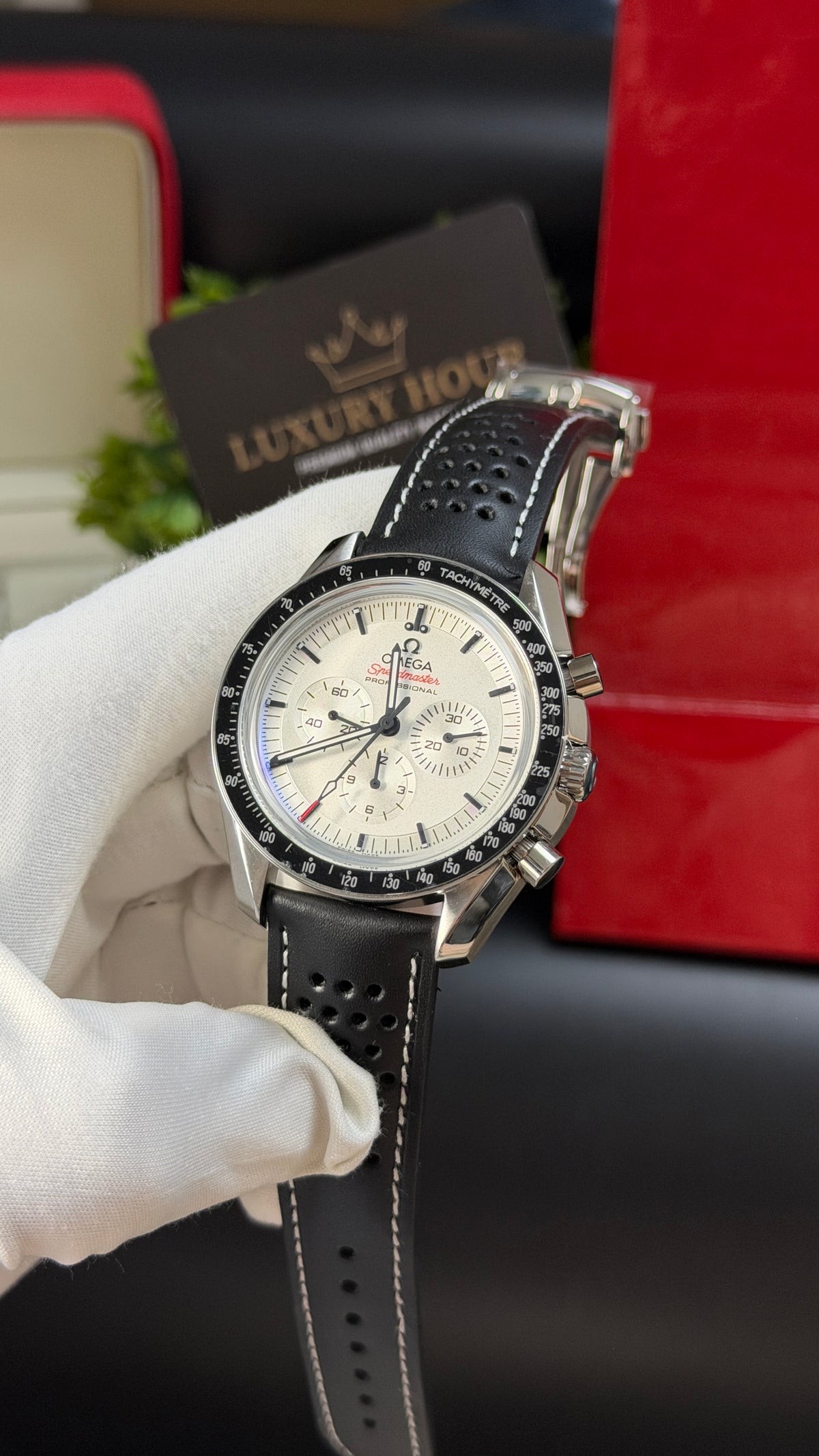 Silver with White Dial.
