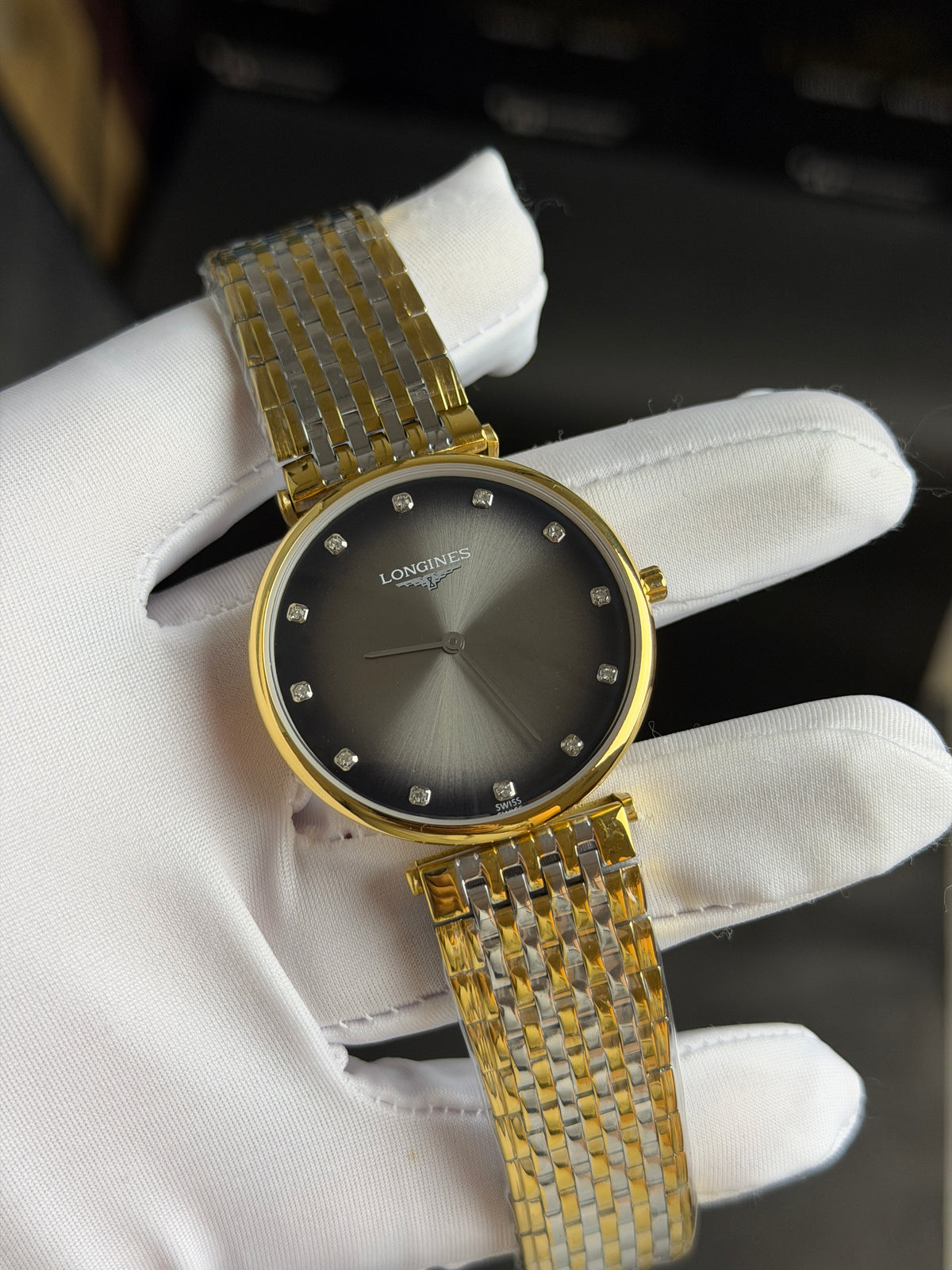 Yellow Gold Two Tone with Grey Dial.
