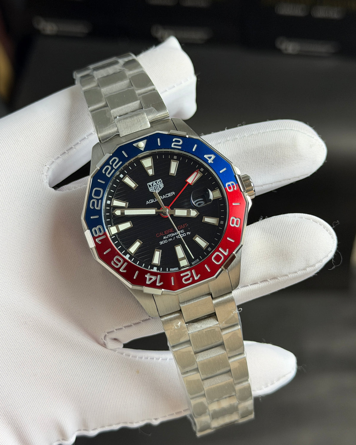 Silver with Black Dial.