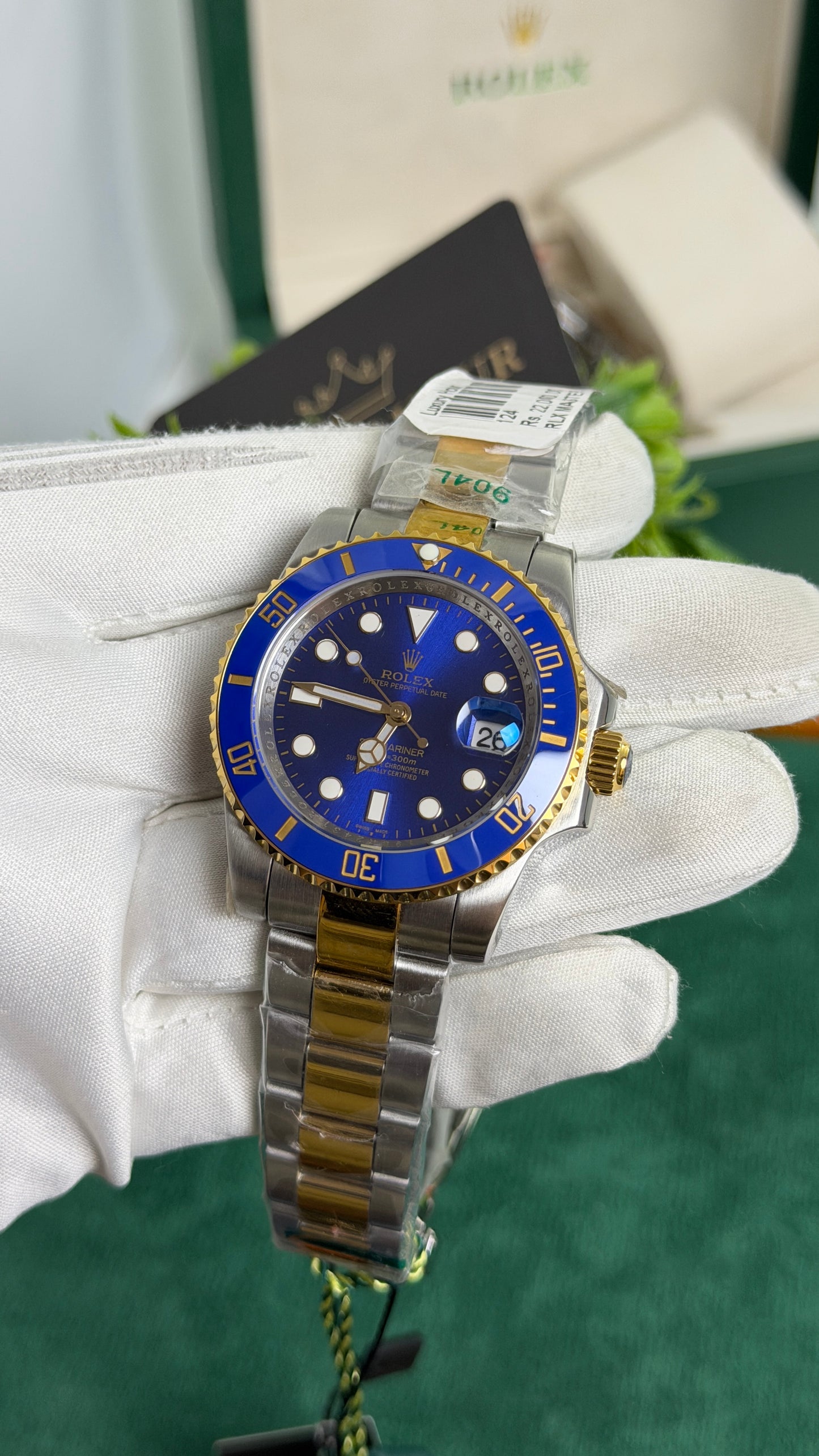 Yellow Gold Two Tone with Blue Dial🔥