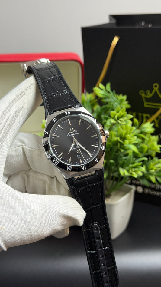 Silver with Black Dial.