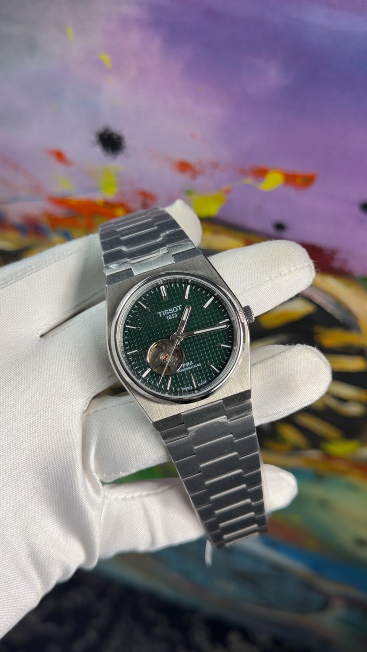 Silver with Green Dial🔥