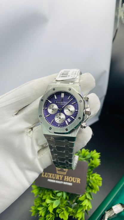 Silver with Purple Dial
