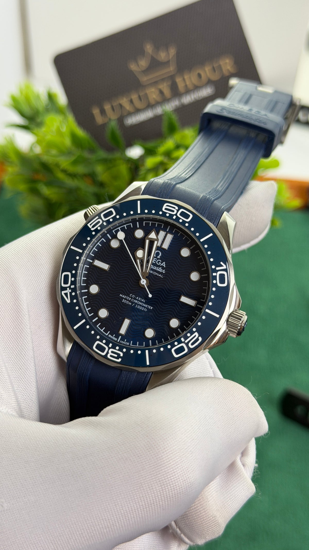 Silver with Blue Dial.