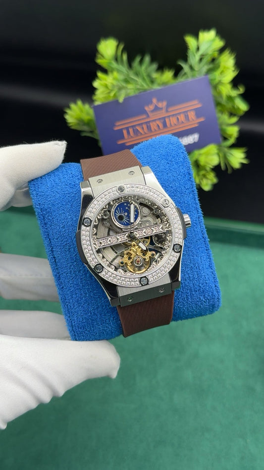Silver with zarcon stones bezel