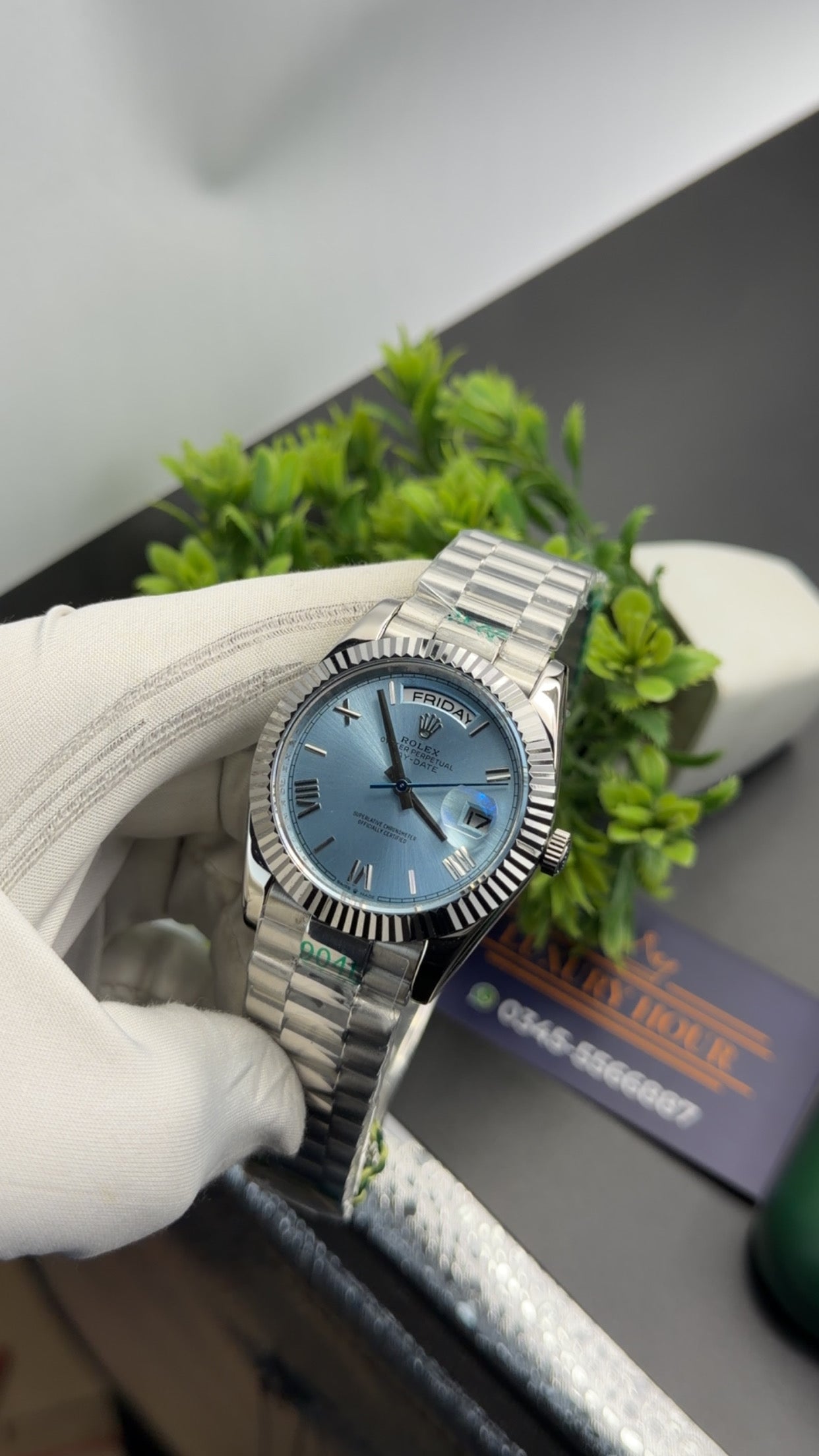 Silver with Sky Blue dial🔥