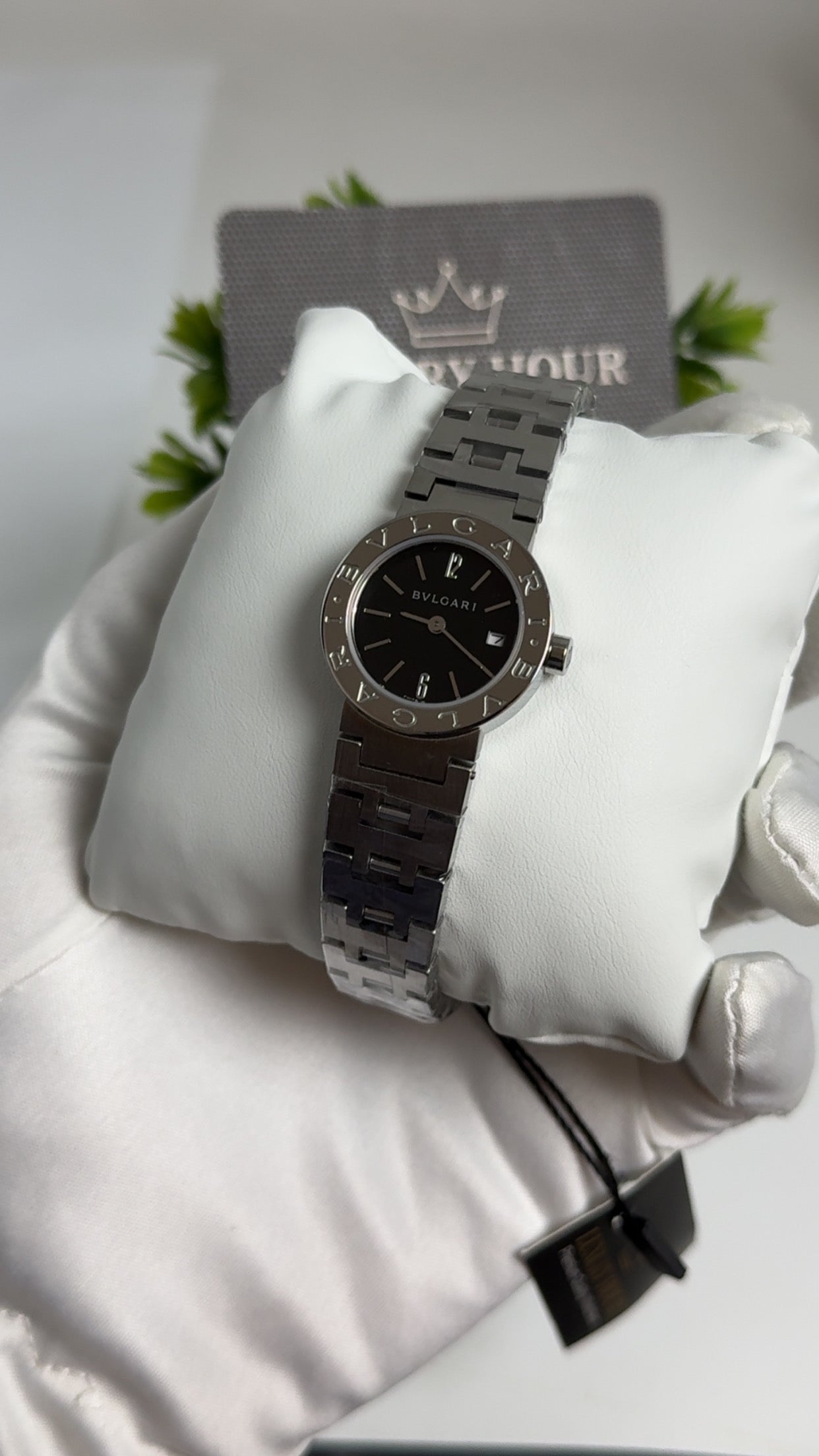 Silver with Black Dial.
