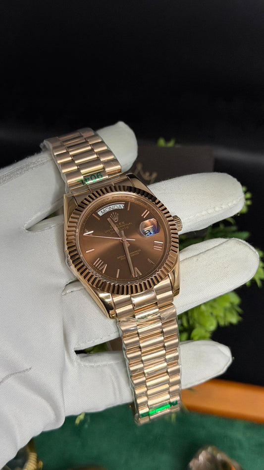 Rose Gold with Chocolate Dial