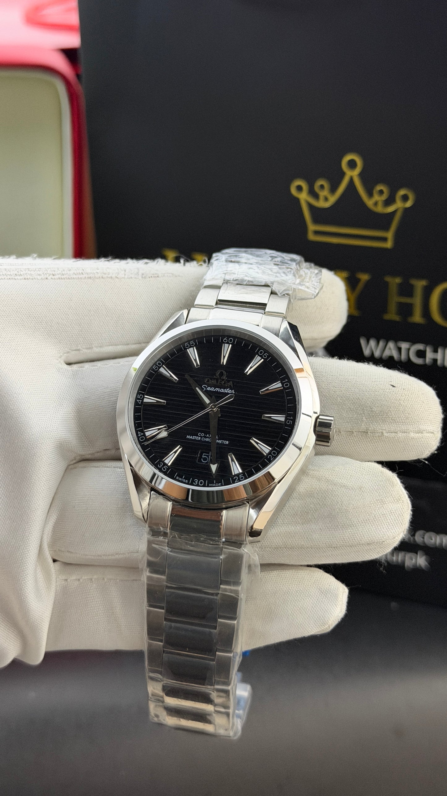 Silver with Black Dial.