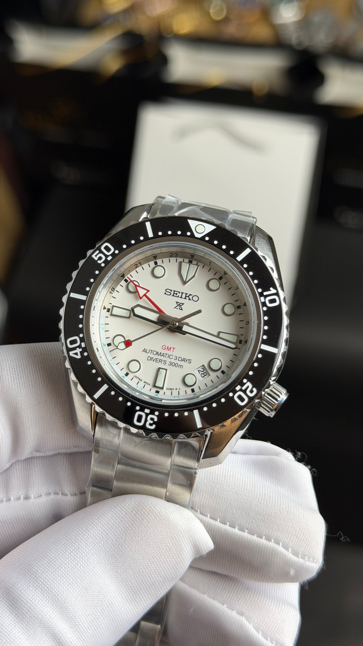 Silver with White Dial.