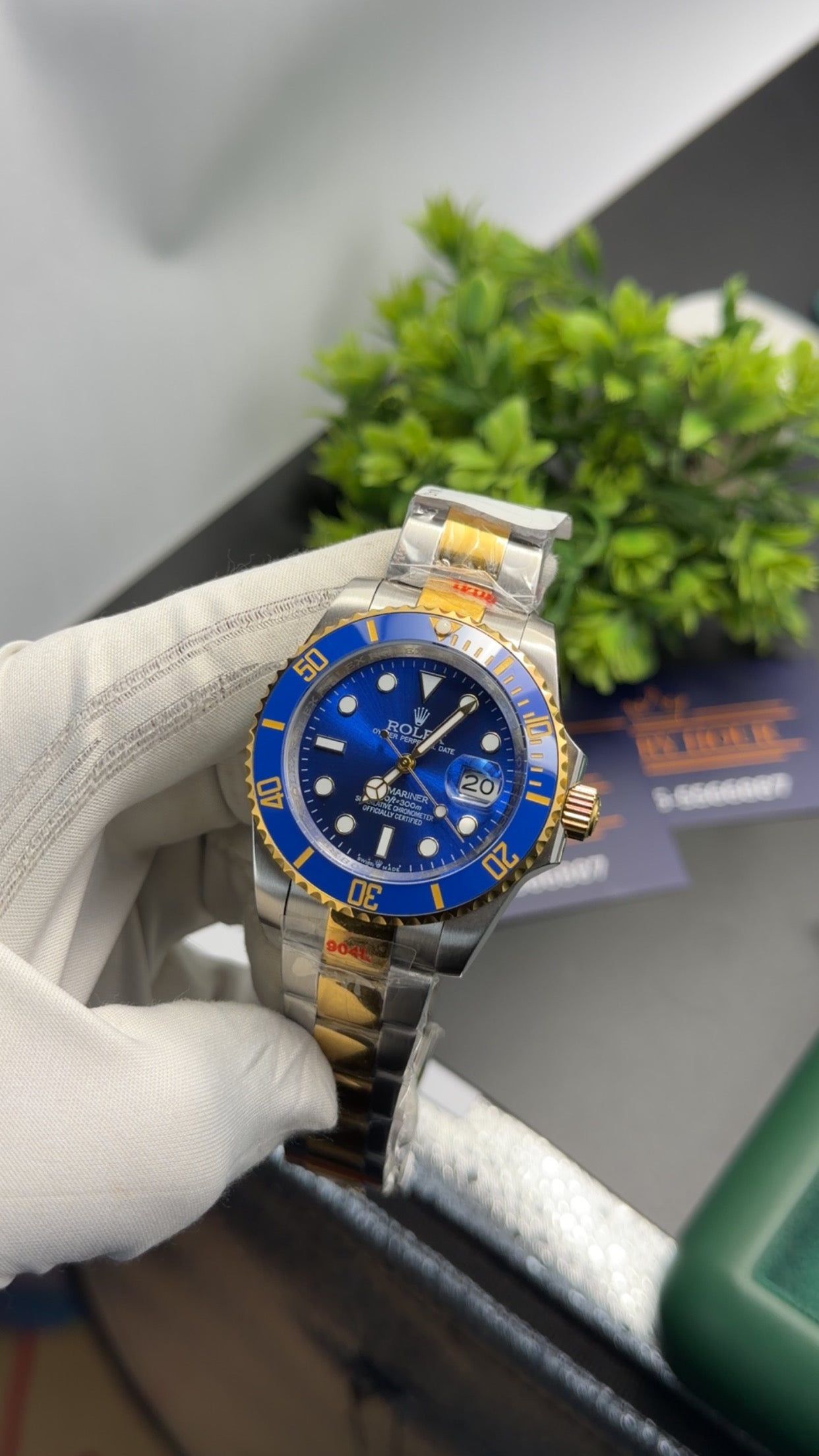 Silver two tone with blue dial 🔥