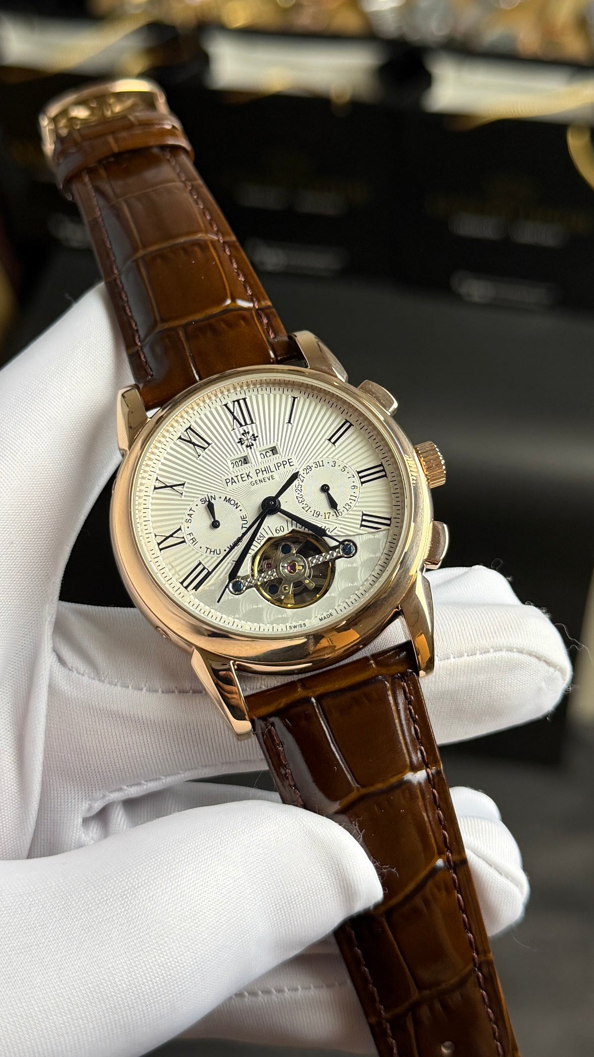 Rose Gold with White Dial.