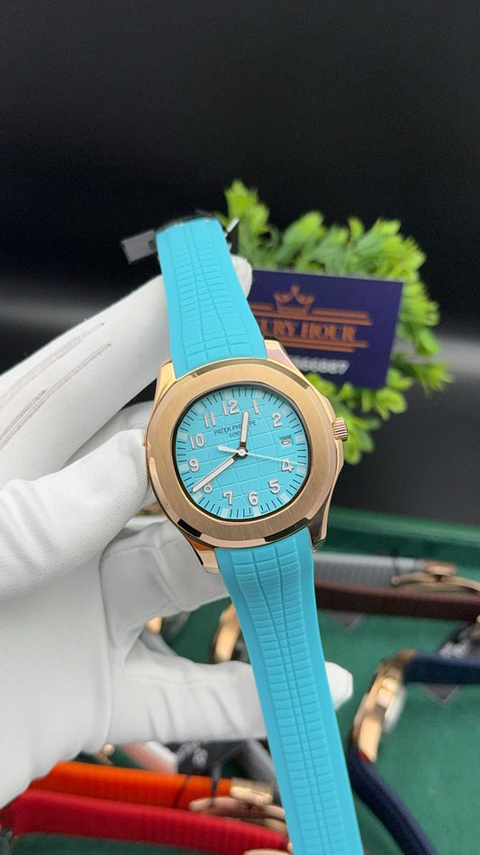 Rose gold with Tiffany dial