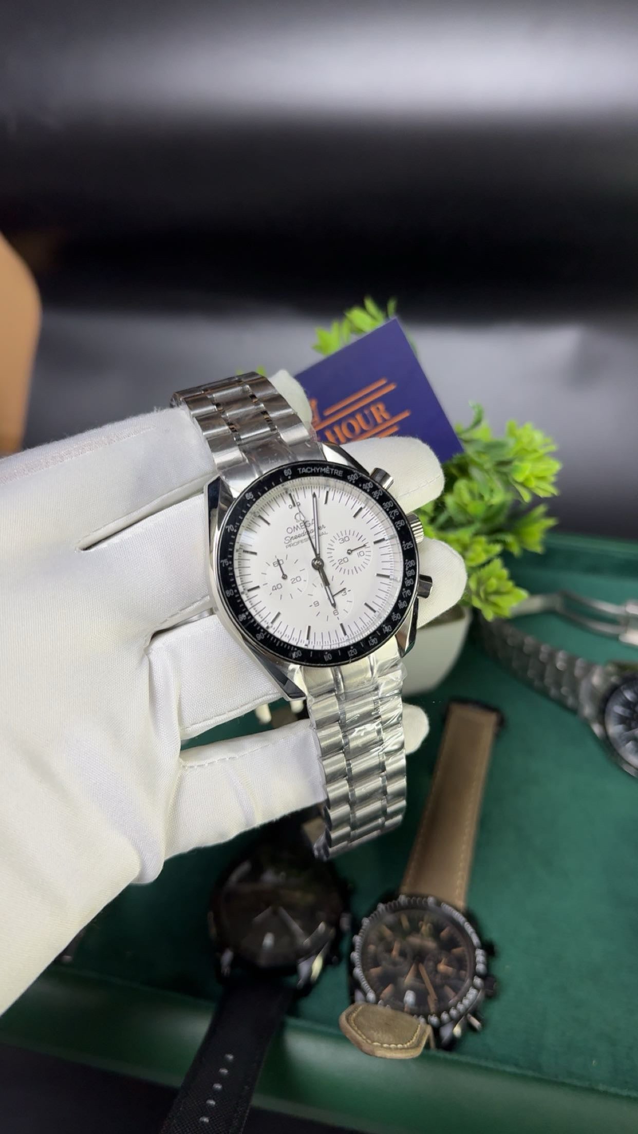 Silver with white dial