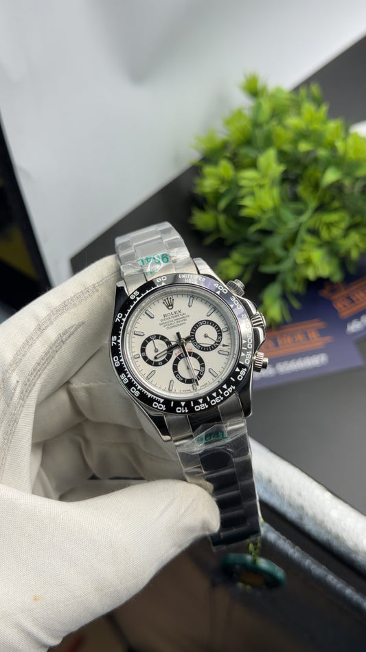 Silver with white dial 🔥