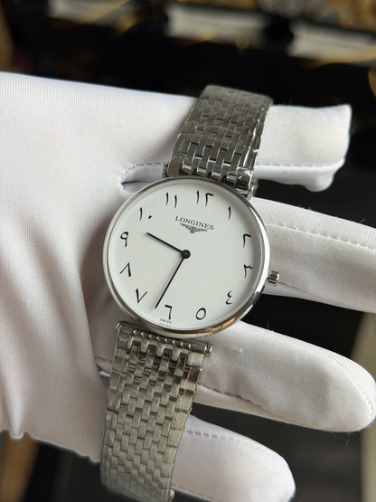 Silver with White Dial.