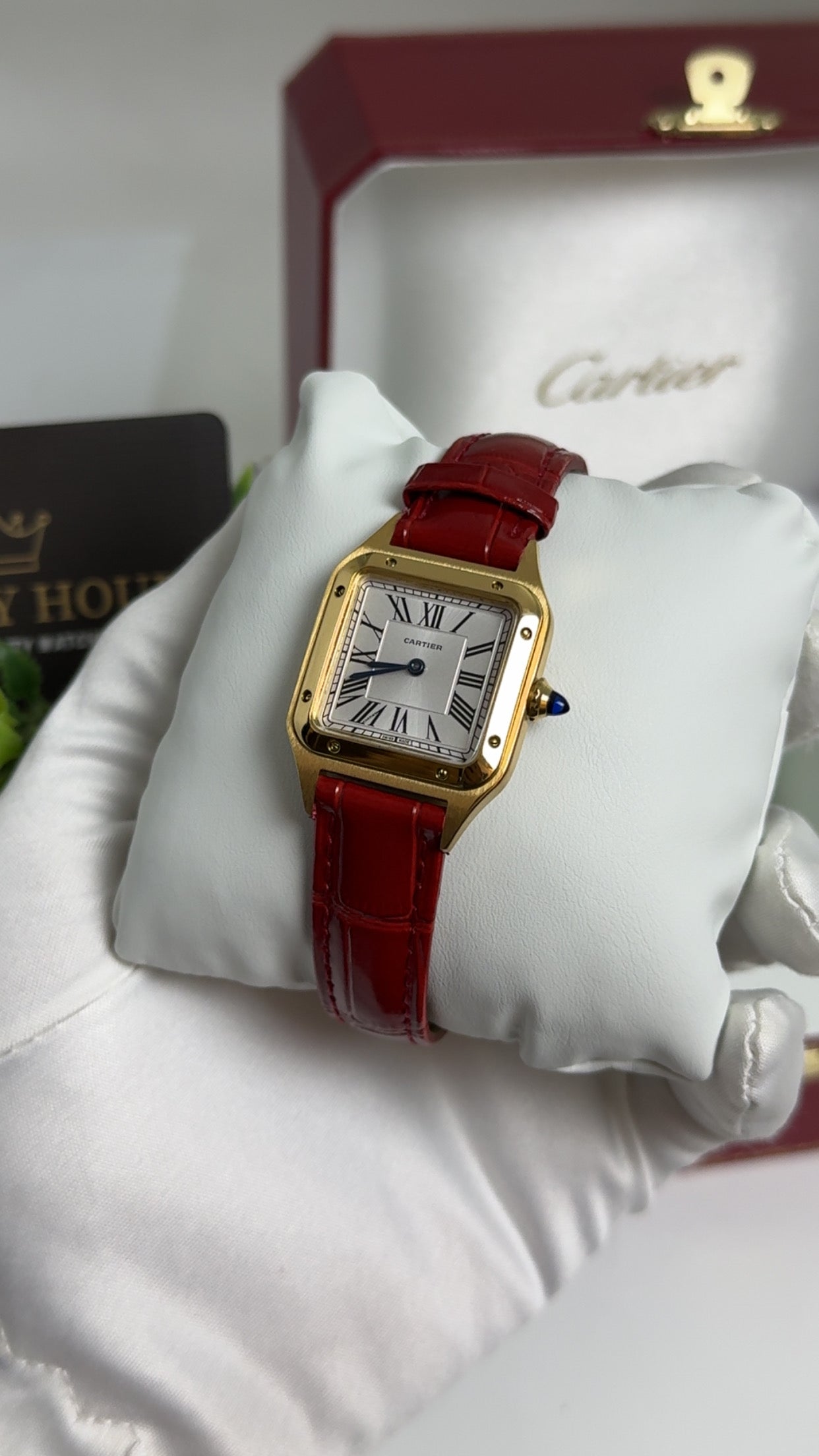 Yellow Gold with Red Strap.