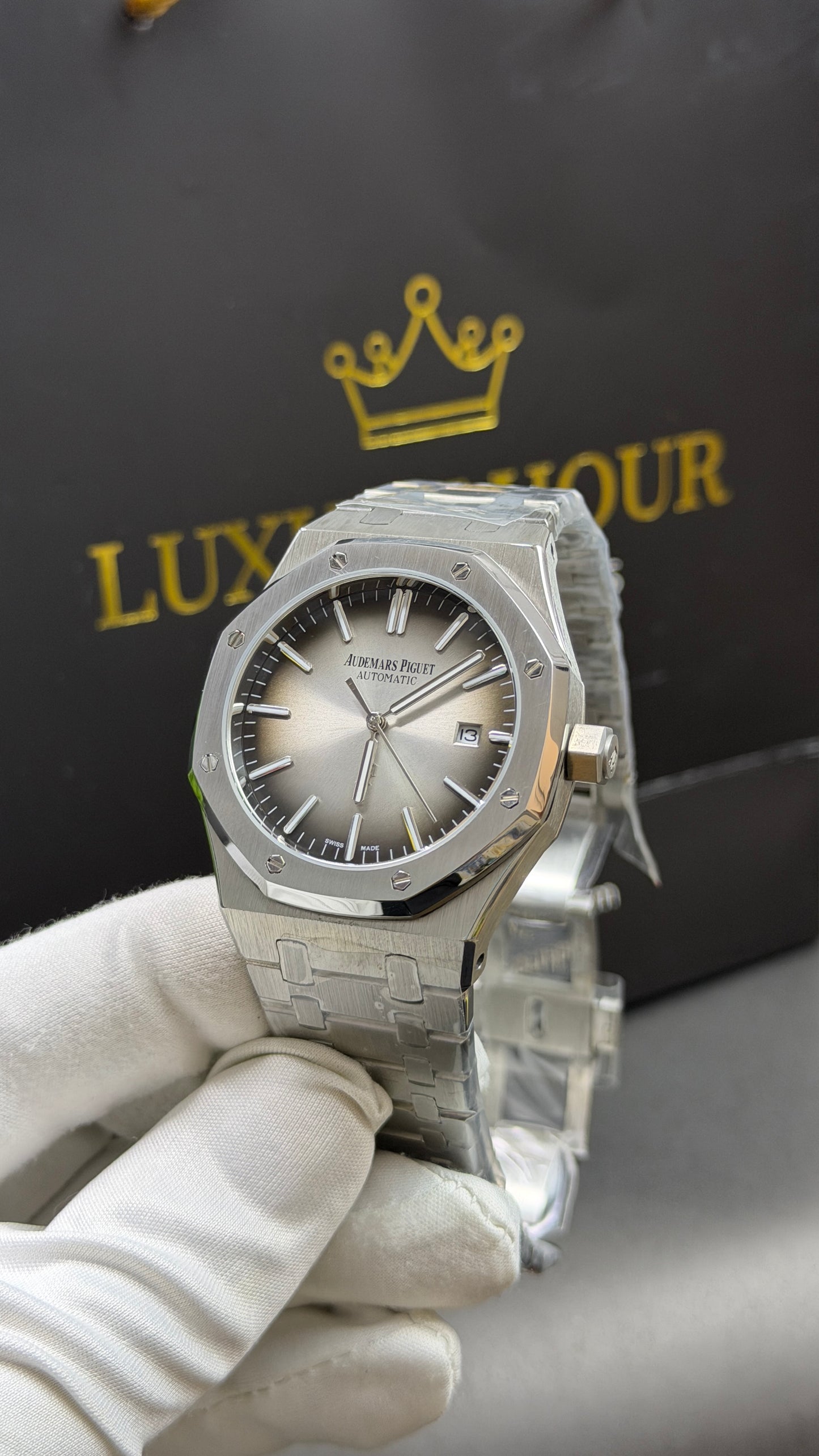 Silver with Grey Dial.