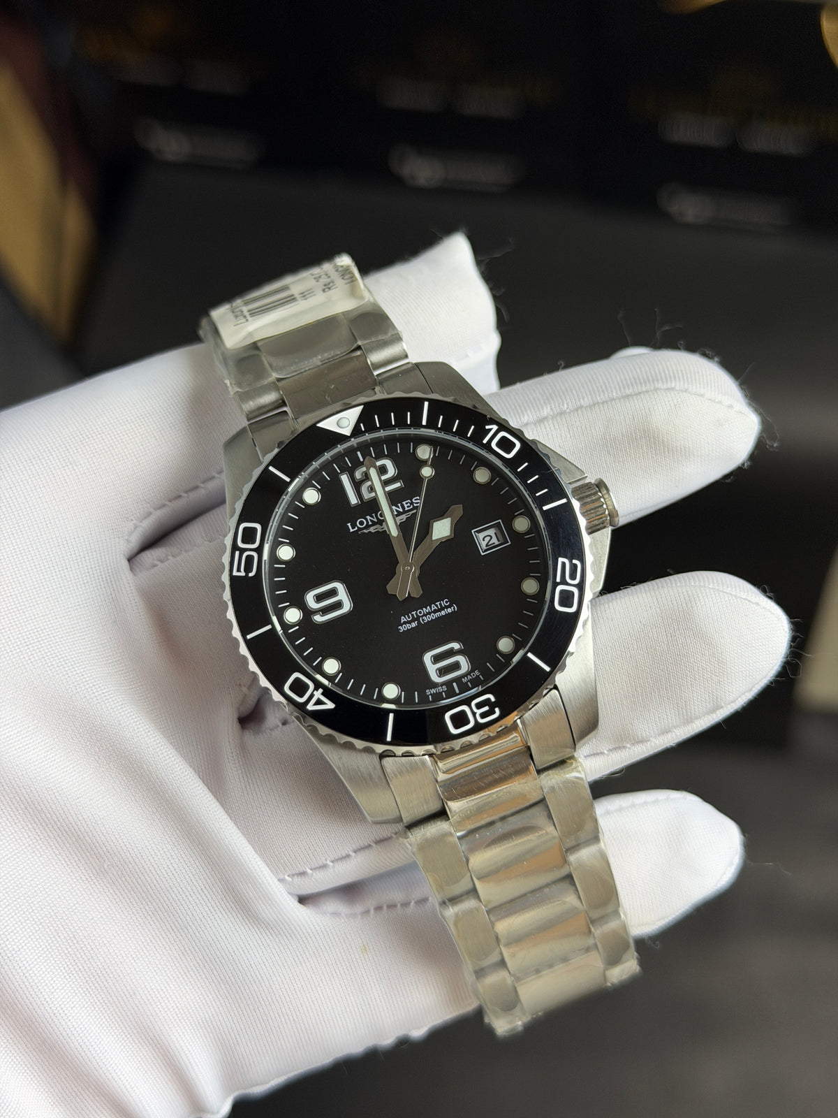 Silver with Black Dial.