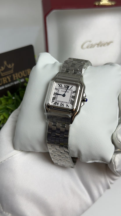Silver with White Dial.