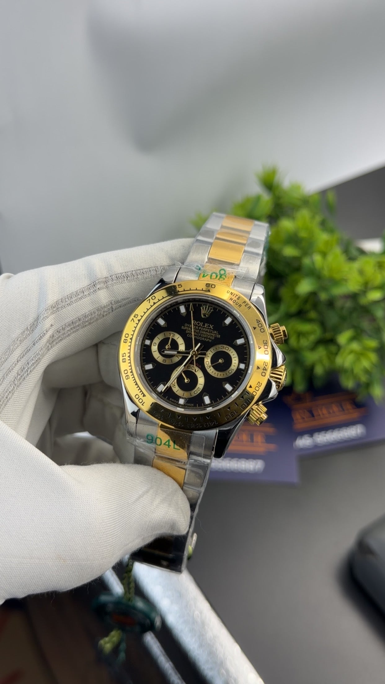 Silver two tone with black dial🔥