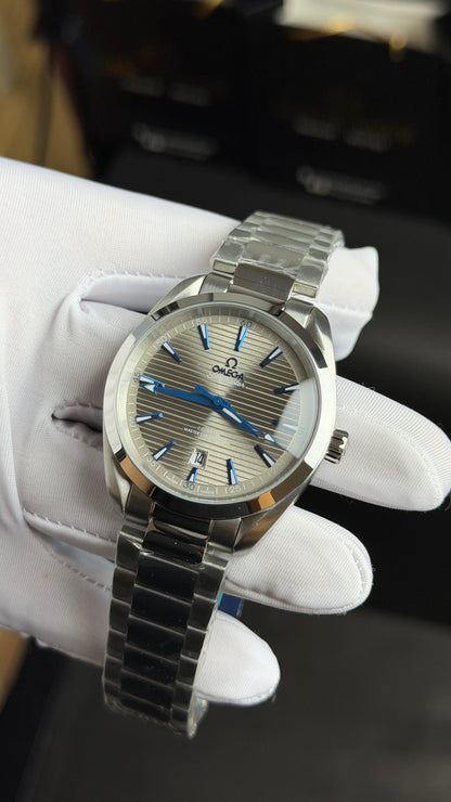Silver with White Dial.