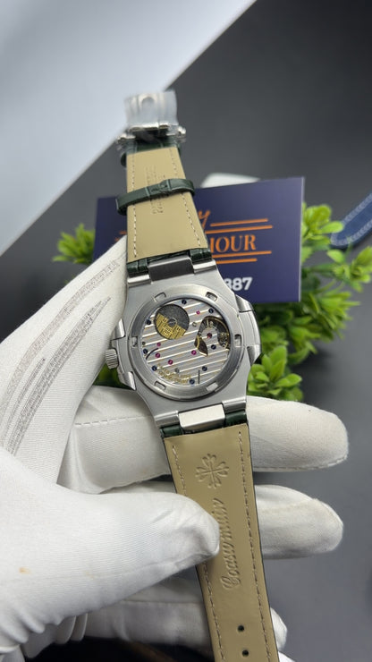 Silver with green dial🔥