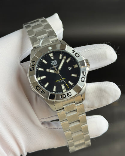 Silver with Black Dial.