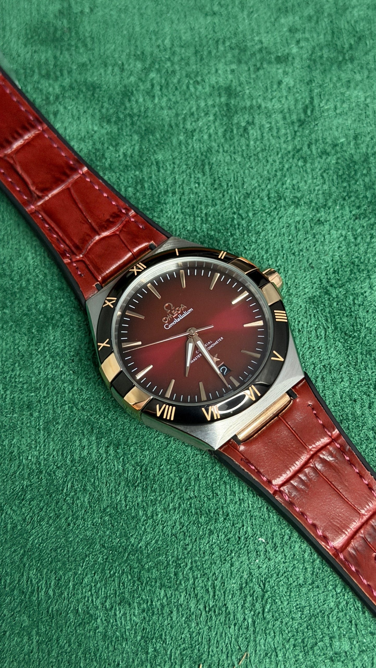 Silver with Maroon Dial (M NO:136)