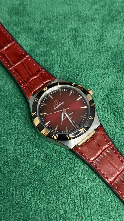 Silver with Maroon Dial (M NO:136)
