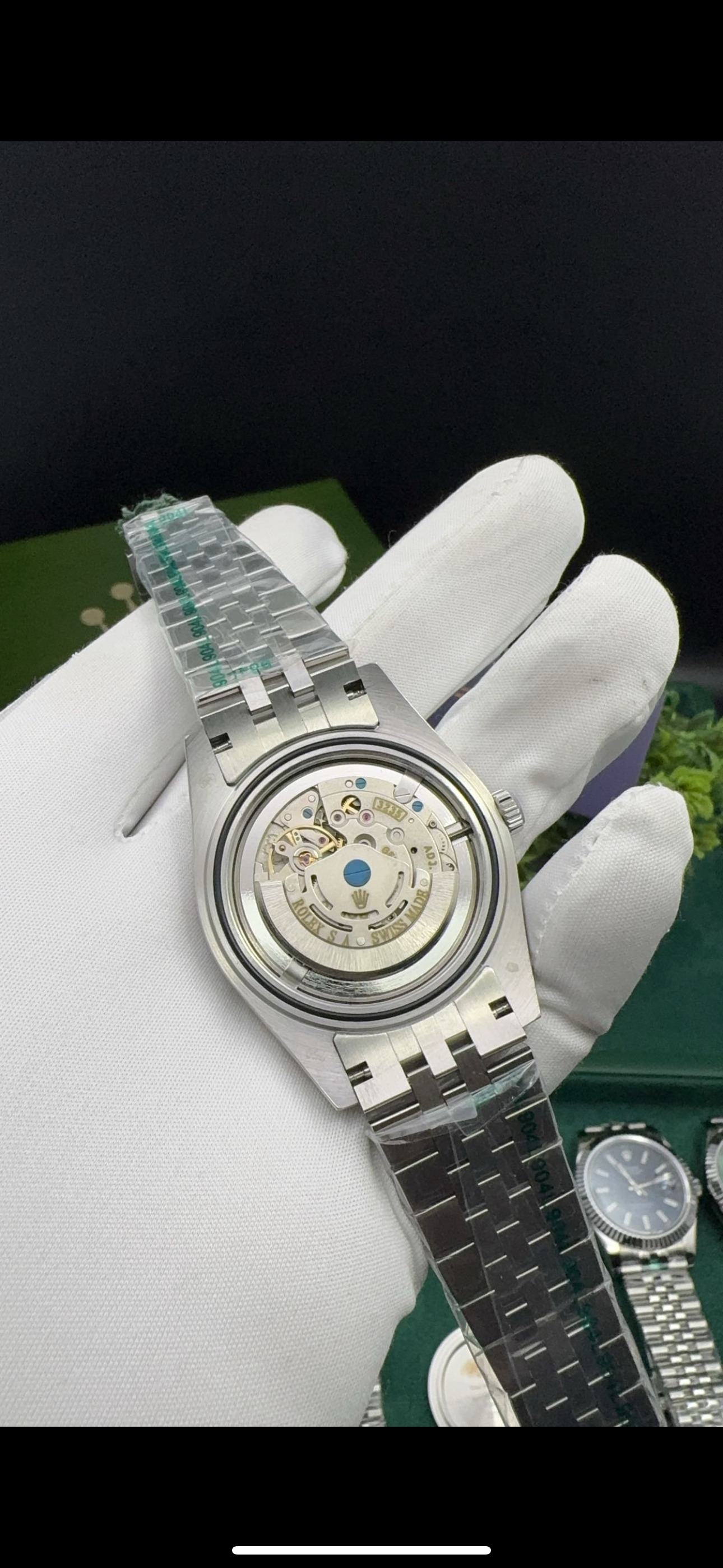 Rose gold two tone with chocolate dial