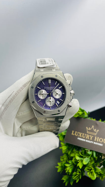 Silver with Purple Dial