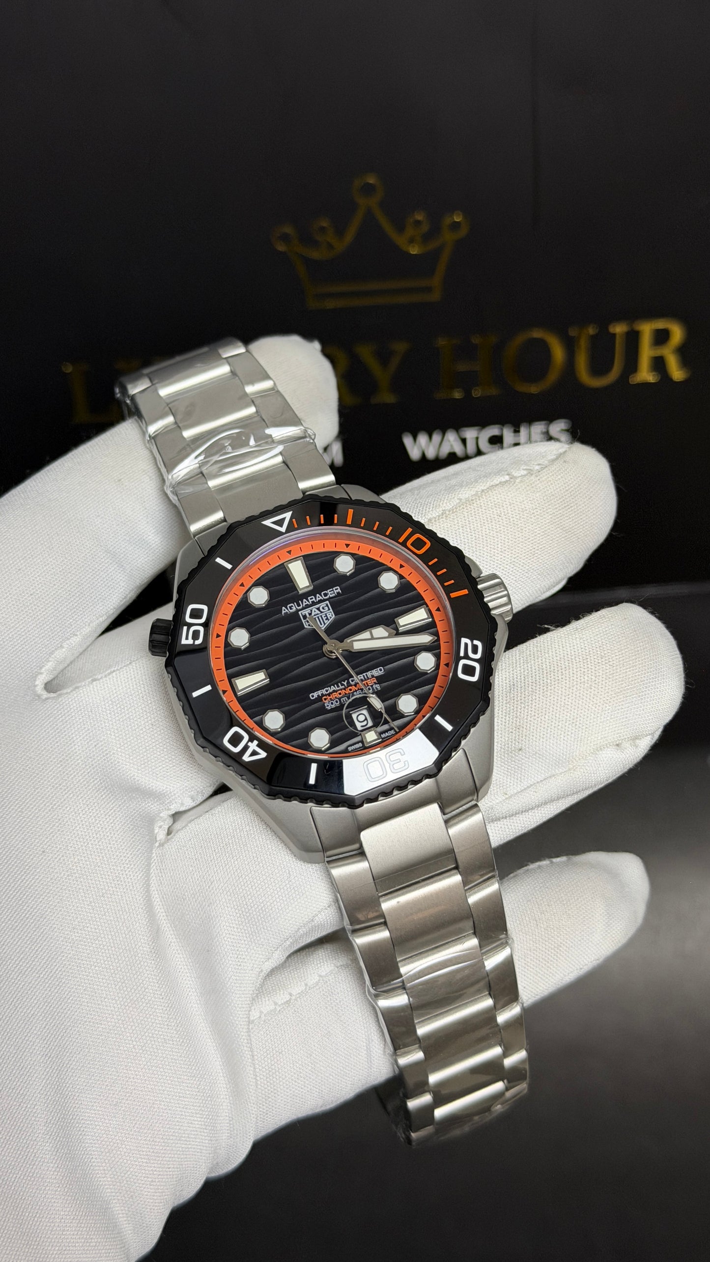 Silver with Black Dial.